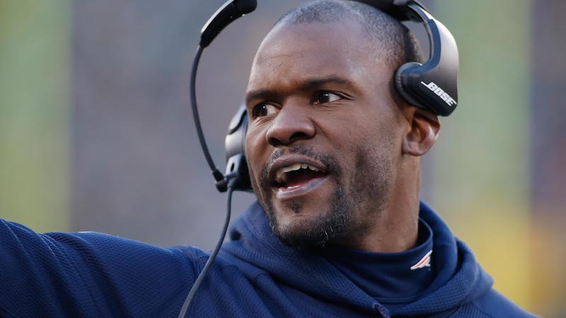 Patriots linebackers coach Brian Flores
