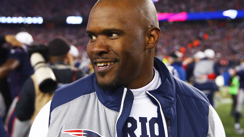 Patriots linebackers coach Brian Flores