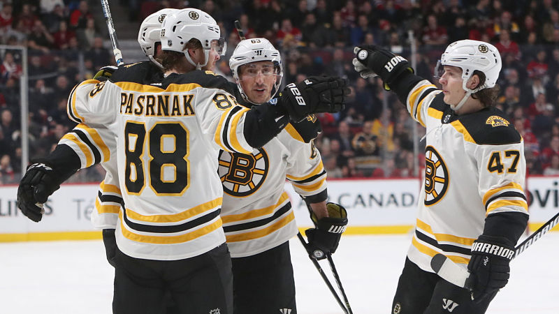 Boston bruins winger Brad Marchand and center David Pastrnak