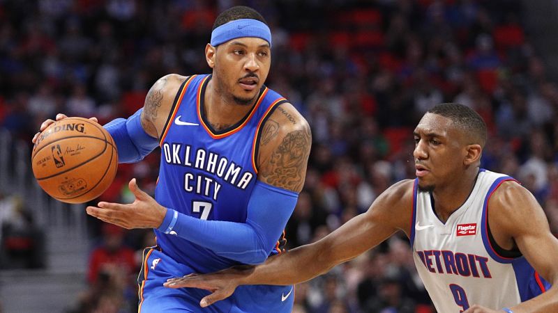 Oklahoma City Thunder forward Carmelo Anthony