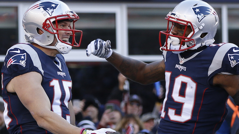 Patriots wide receivers Chris Hogan, Malcolm Mitchell