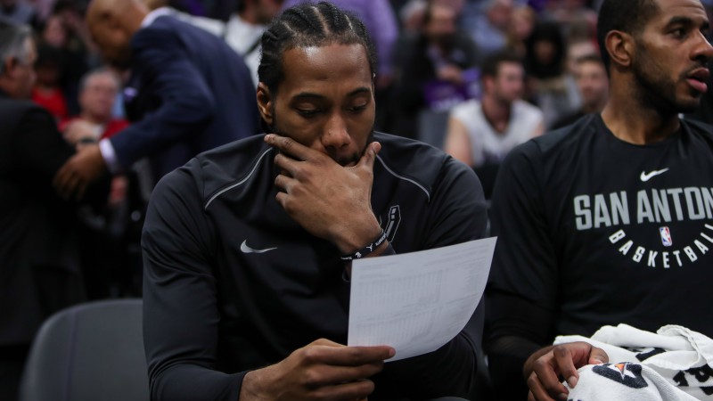 San Antonio Spurs forward Kawhi Leonard