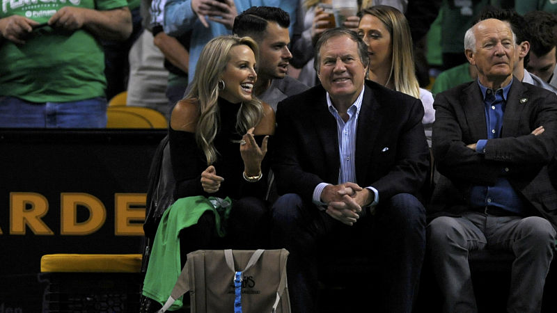 New England Patriots head coach Bill Belichick and girlfriend Linda Holliday