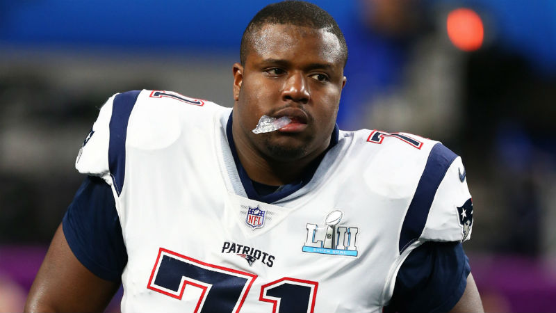 New England Patriots offensive tackle Cameron Fleming