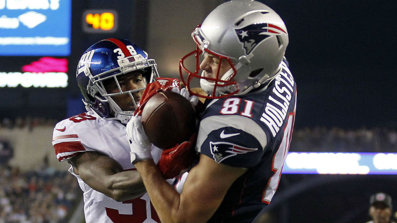 New England Patriots wide receiver Cody Hollister
