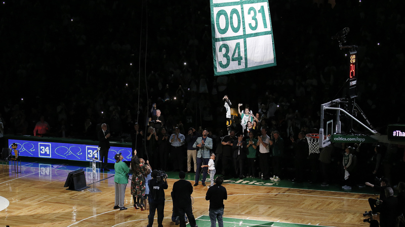 Paul Pierce has his number retired