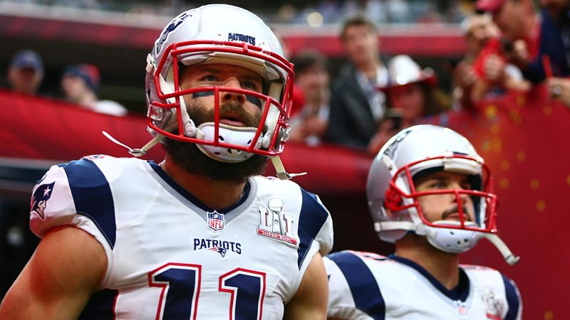 New England Patriots wide receiver Julian Edelman and Danny Amendola
