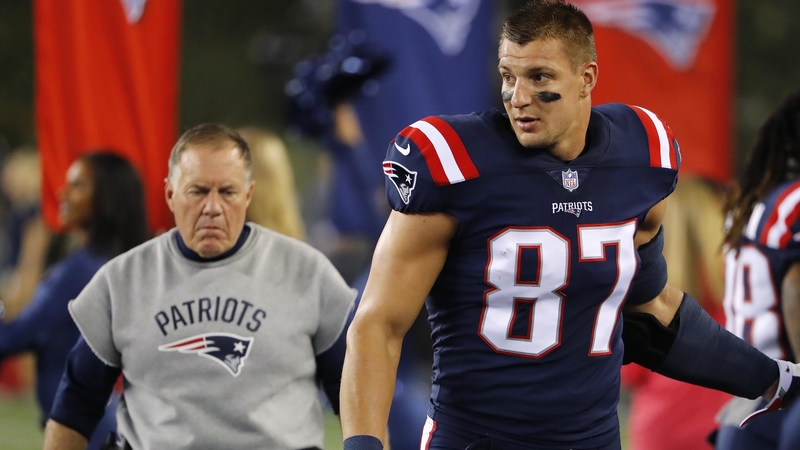 Rob Gronkowski and Bill Belichick