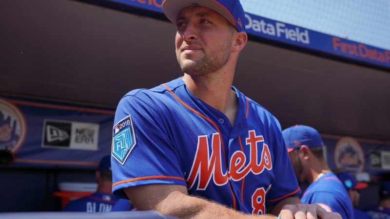 New York Mets right fielder Tim Tebow