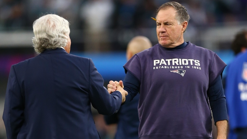 New England Patriots owner Robert Kraft and head coach Bill Belichick
