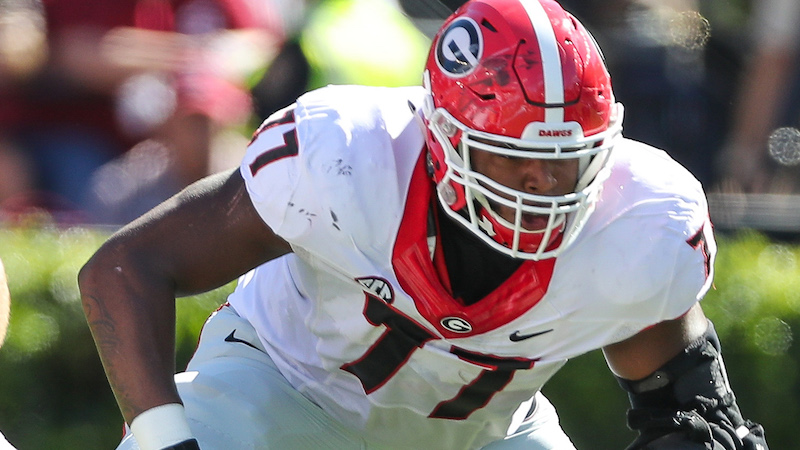 Patirots offensive lineman Isaiah Wynn