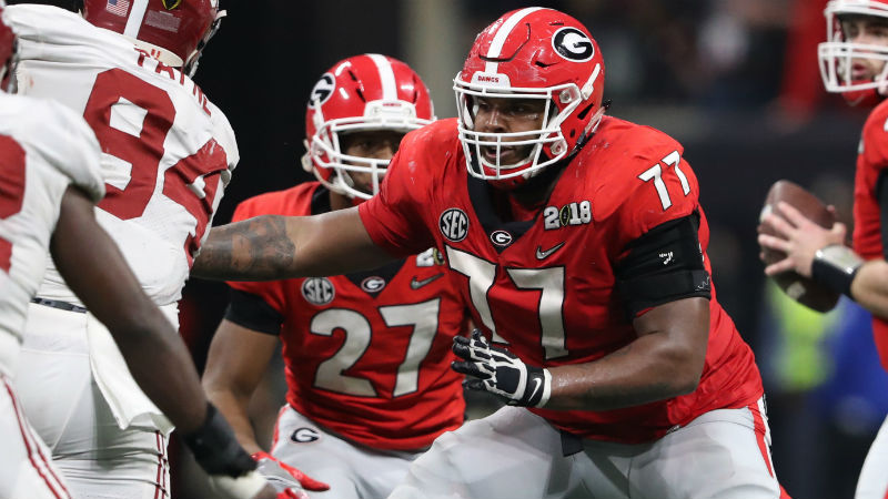 Georgia Bulldogs tackle Isaiah Wynn