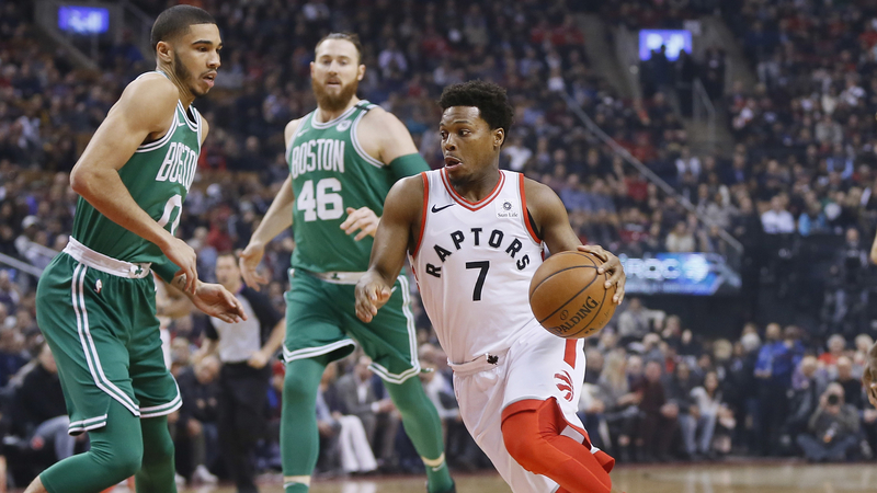 Toronto Raptors Point Guard Kyle Lowry and Boston Celtics Small Forward Jayson Tatum