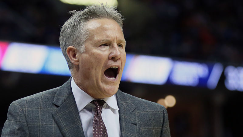 Phialdephia 76ers head coach Brett Brown