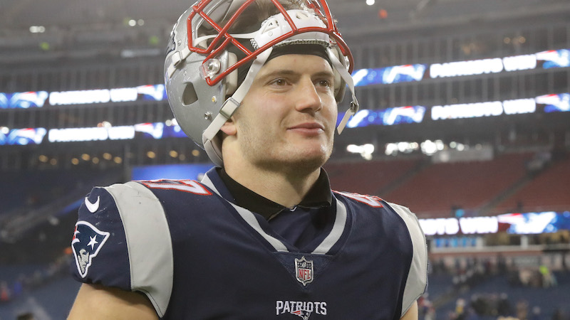 Patriots tight end Jacob Hollister