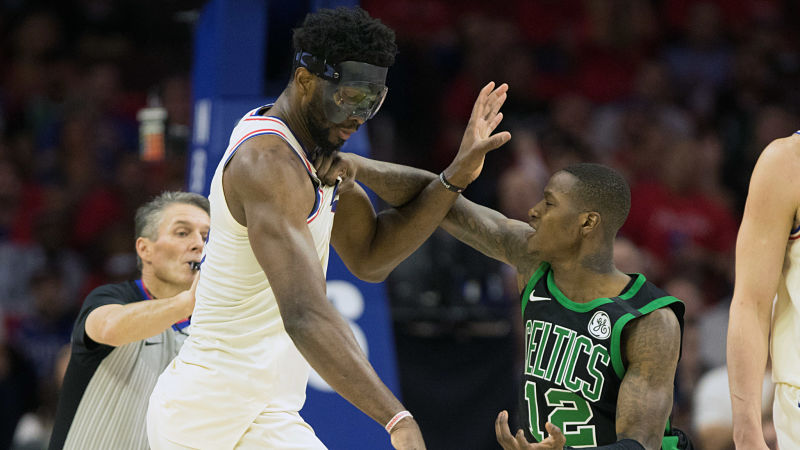Philadelphia 76ers center Joel Embiid and Boston Celtics guard Terry Rozier