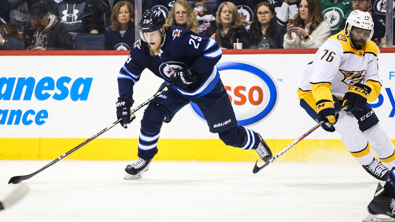 Winnipeg Jets forward P.K. Subban and Nashville Predators defenseman P.K. Subban