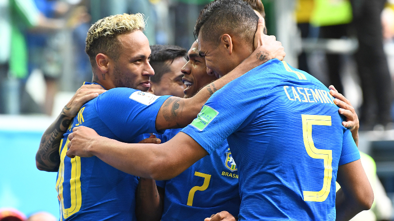 Brazil forward Neymar and midfielder Casemiro