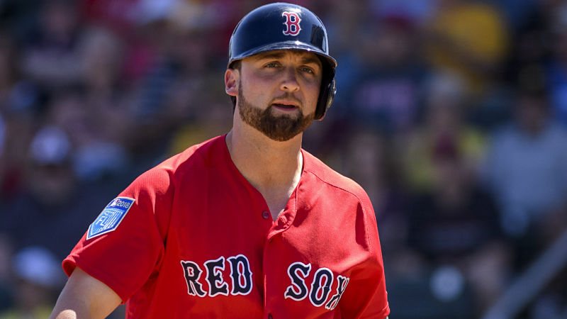Boston Red Sox first baseman Sam Travis