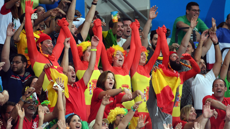 Spain soccer fans