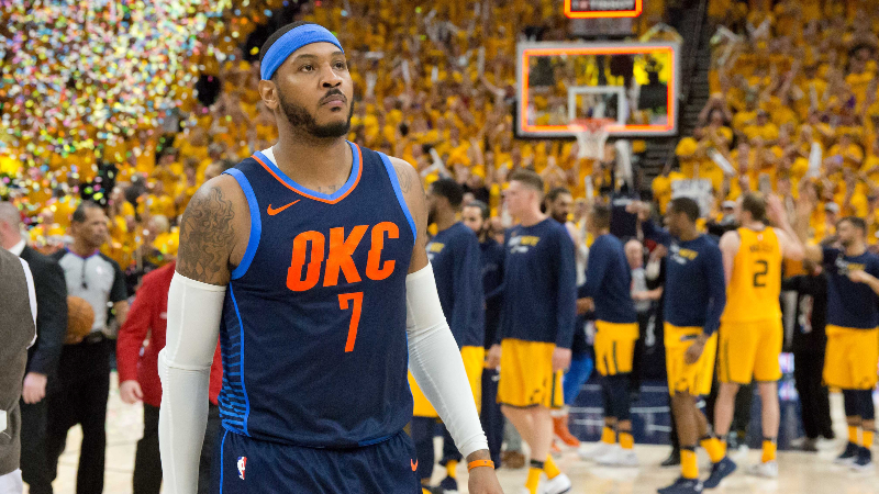 Former Oklahoma City Thunder forward Carmelo Anthony