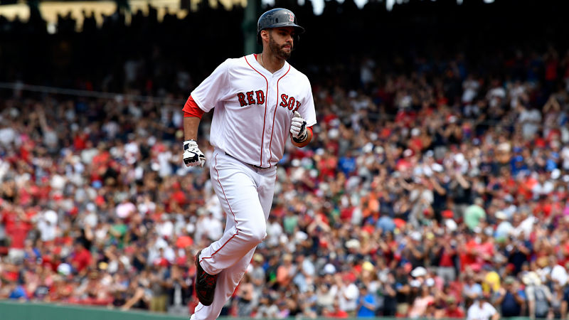 Boston Red Sox designated hitter J.D. Martinez
