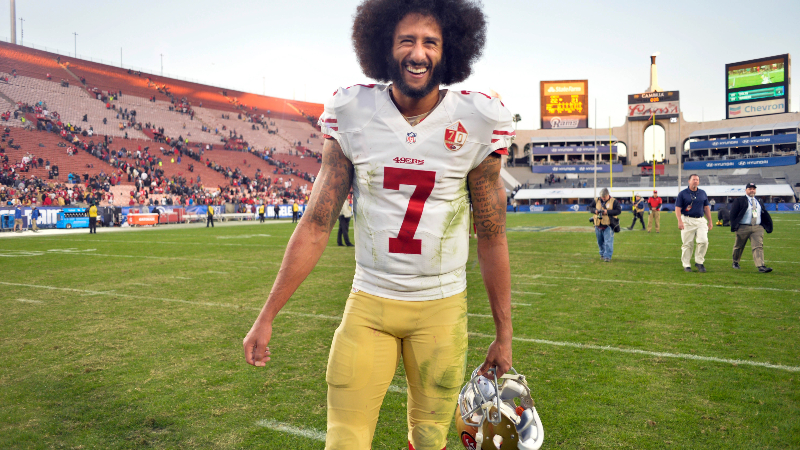 Former San Francisco 49ers quarterback Colin Kaepernick