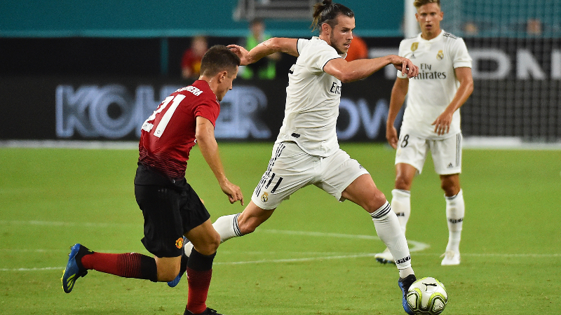 Real Madrid forward Gareth Bale and Manchester United midfielder Ander Herrera