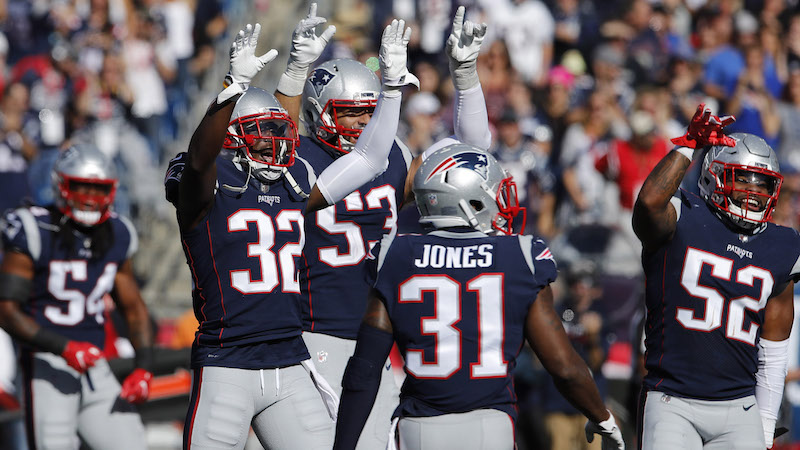 New England Patriots safety Devin McCourty and linebacker Kyle Van Noy