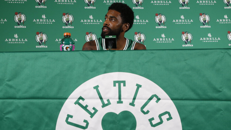 Boston Celtics point guard Kyrie Irving