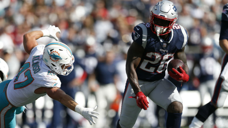 Patriots running back Sony Michel