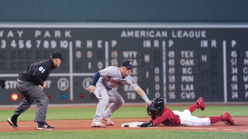 Houston Astros third baseman Alex Bregman and Boston Red Sox right fielder Mookie Betts