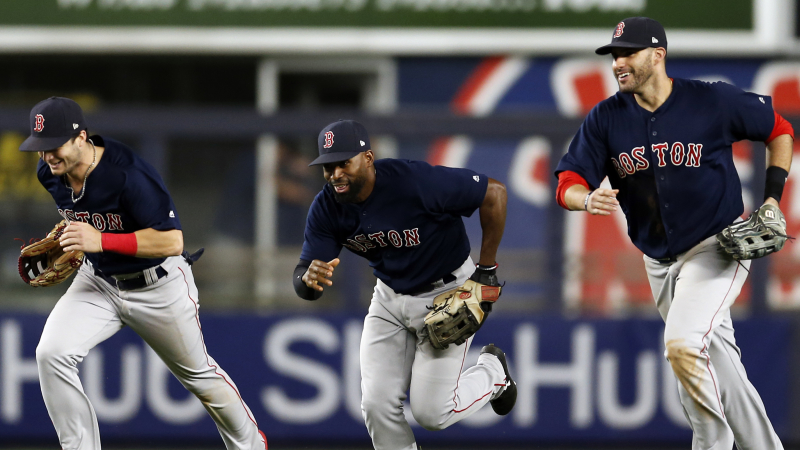Andrew Benintendi, Jackie Bradley Jr., J.D. Martinez