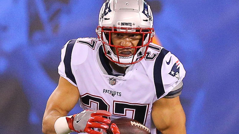 Patriots running back Kenneth Farrow