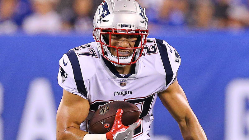 Patriots running back Kenneth Farrow