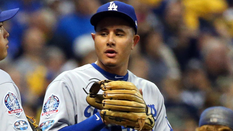 Los Angeles Dodgers infielder Manny Machado