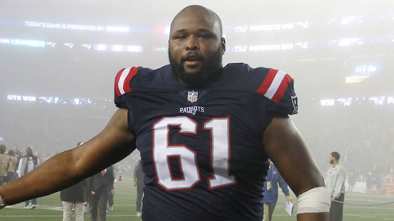 Patriots right tackle Marcus Cannon