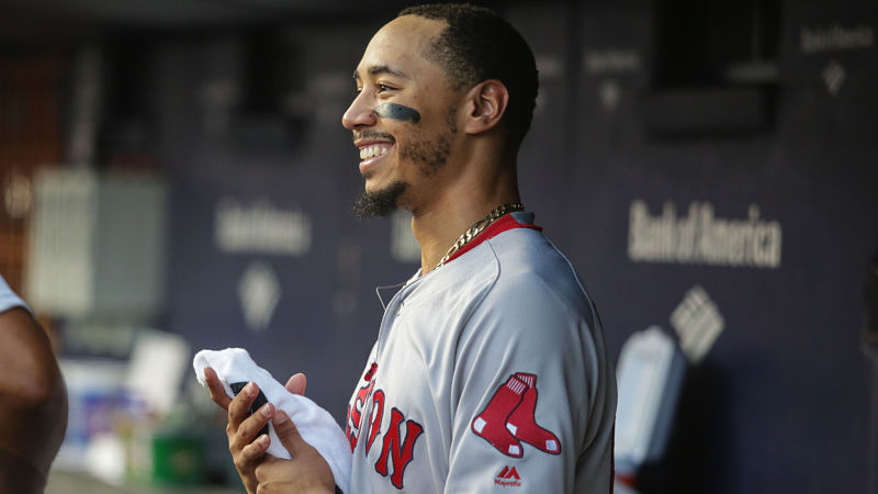Boston Red Sox outfielder Mookie Betts