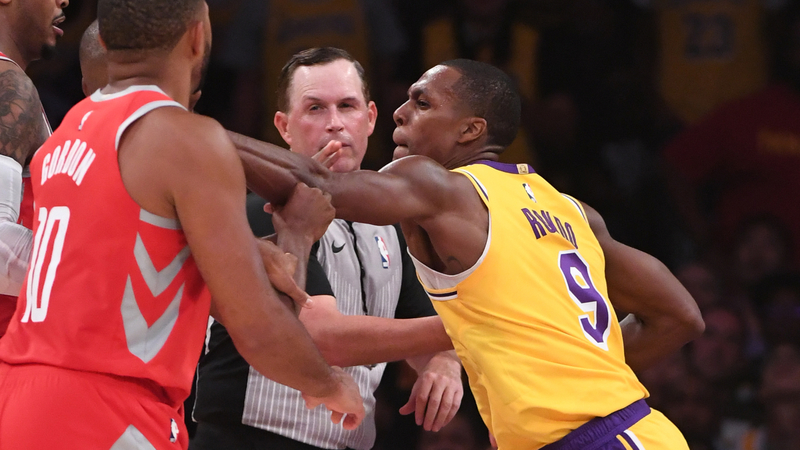 Lakers point guard Rajon Rondo