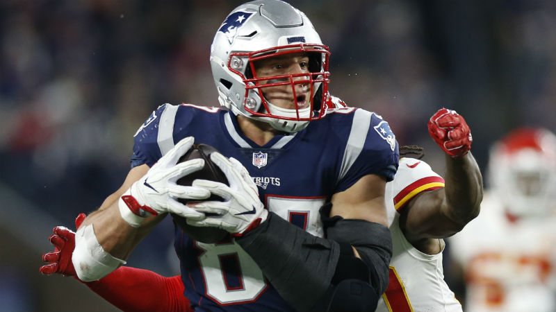 New England Patriots tight end Rob Gronkowski