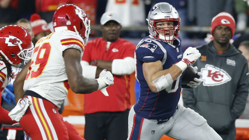 New England Patriots tight end Rob Gronkowski