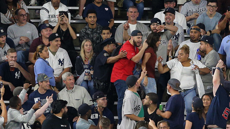 Boston Red Sox fans and New York Yankees fans