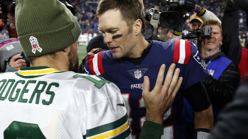 Aaron Rodgers and Tom Brady