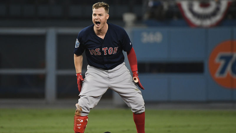 Boston Red Sox infielder Brock Holt