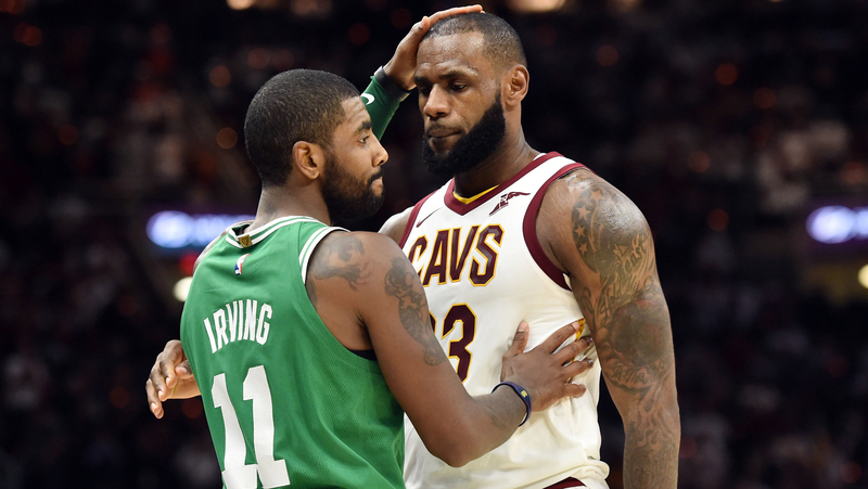 Boston Celtics Guard Kyrie Irving And Los Angeles Lakers Forward LeBron James