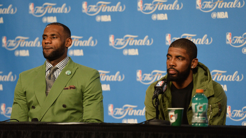 LeBron James (left) and Kyrie Irving