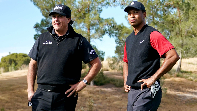 Phil Mickelson and Tiger Woods