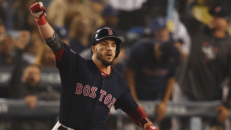 Former Boston Red Sox first baseman Steve Pearce