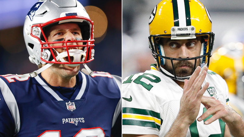Patriots quarterback Tom Brady, Packers QB Aaron Rodgers