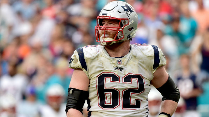New England Patriots offensive guard Joe Thuney